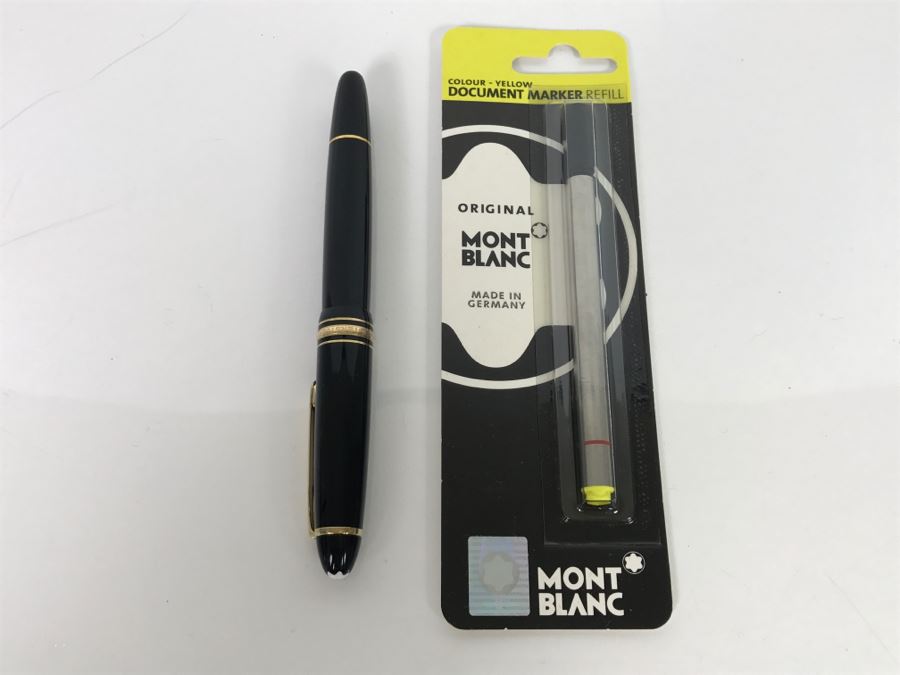 Mont Blanc Meisterstuck No 166 Document Marker With Yellow Document Marker Refill [Photo 4]
