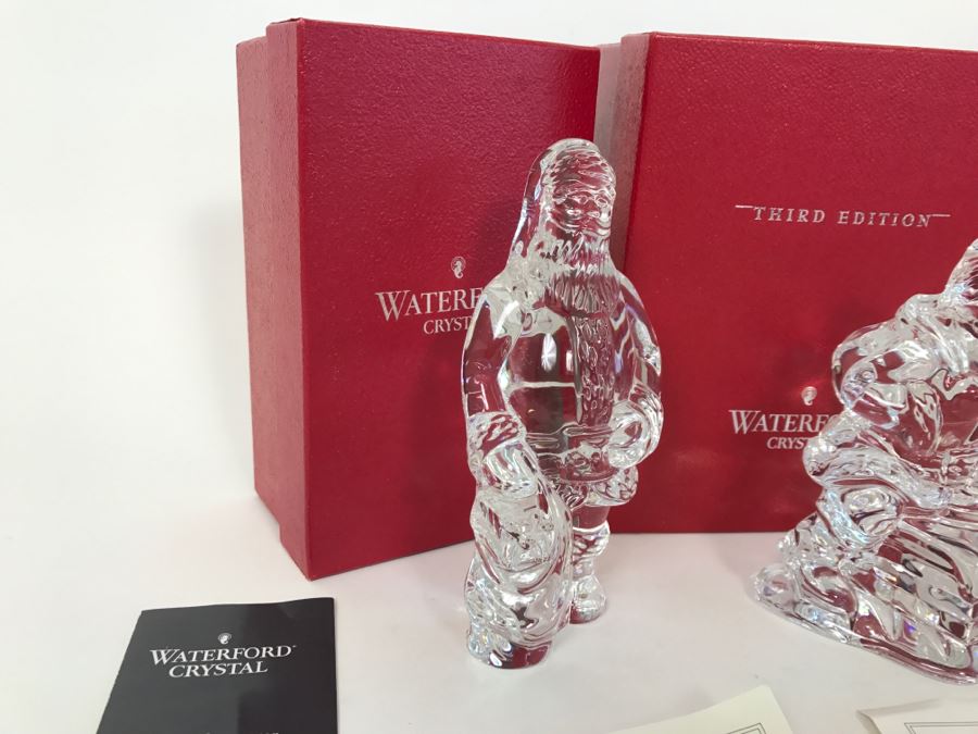 Collection Of Waterford Crystal Santa Claus Figurines And The Nativity Collection With Boxes [Photo 8]