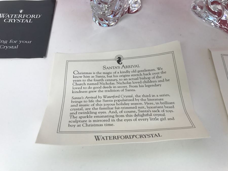Collection Of Waterford Crystal Santa Claus Figurines And The Nativity Collection With Boxes [Photo 10]