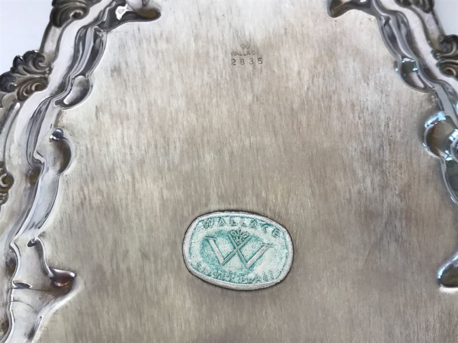 WM Rogers Silverplate Footed Tray And Wallace Silverplate Tray [Photo 8]