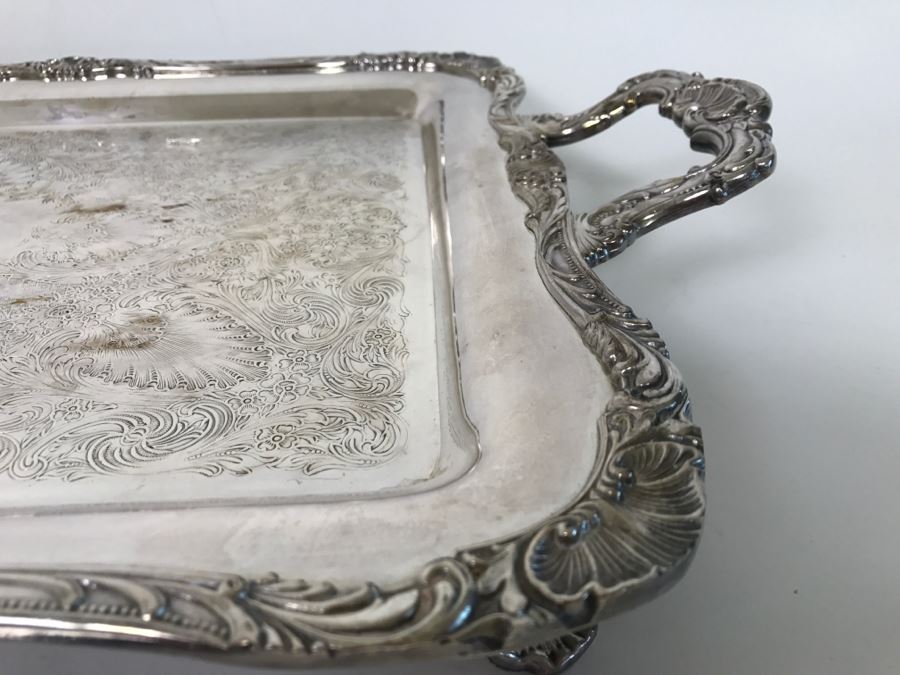 WM Rogers Silverplate Footed Tray And Wallace Silverplate Tray [Photo 7]