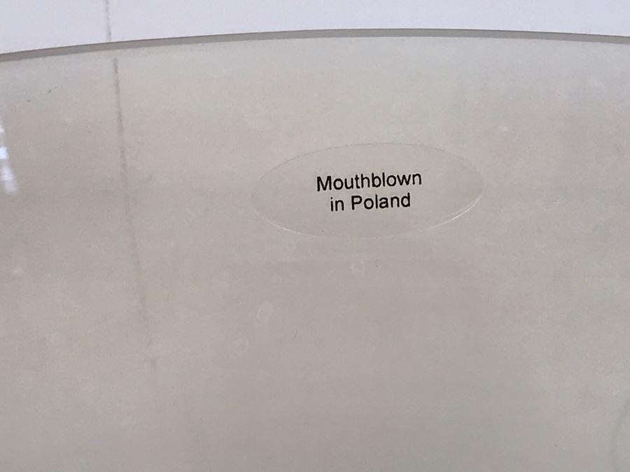 Mouthblown Glass Ice Bucket And (4) Mouth Blown Stemware Glasses Made In Poland [Photo 9]