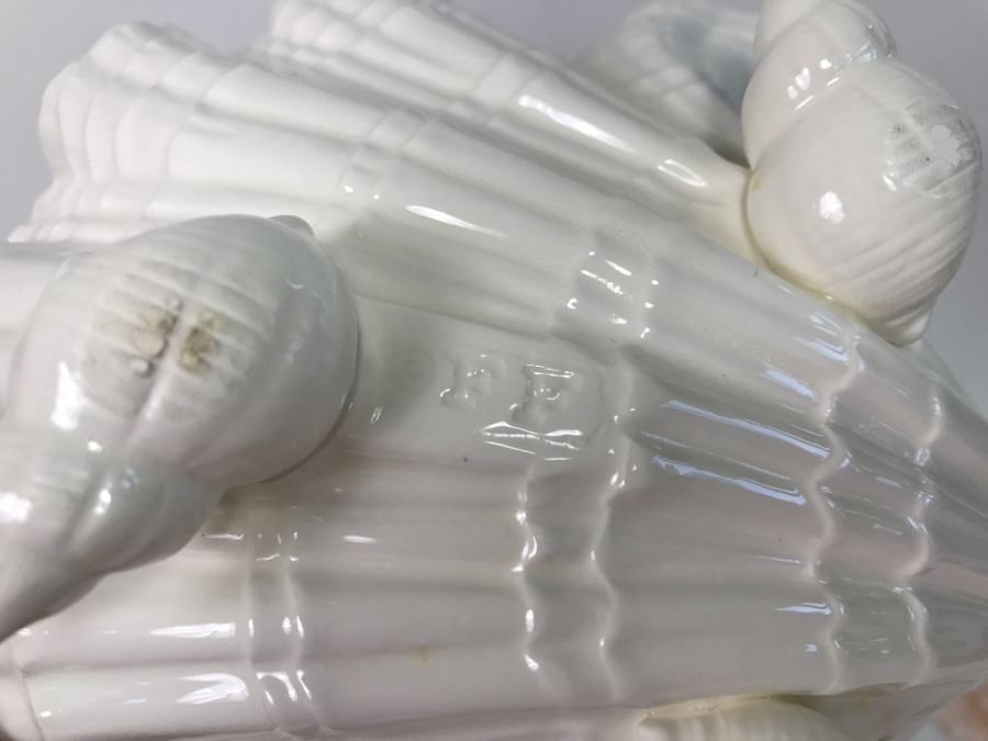 Set Of Various Fitz And Floyd Seashell Motif Plates, Bowls, Cups Coquille Caribbean - See All Photos [Photo 17]