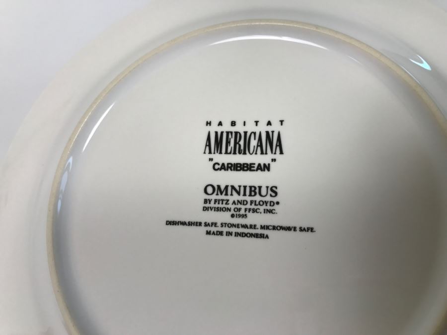 Set Of Various Fitz And Floyd Seashell Motif Plates, Bowls, Cups Coquille Caribbean - See All Photos [Photo 31]