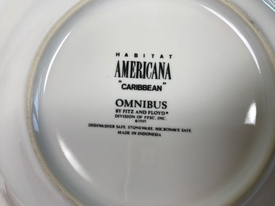 Set Of Various Fitz And Floyd Seashell Motif Plates, Bowls, Cups Coquille Caribbean - See All Photos [Photo 30]