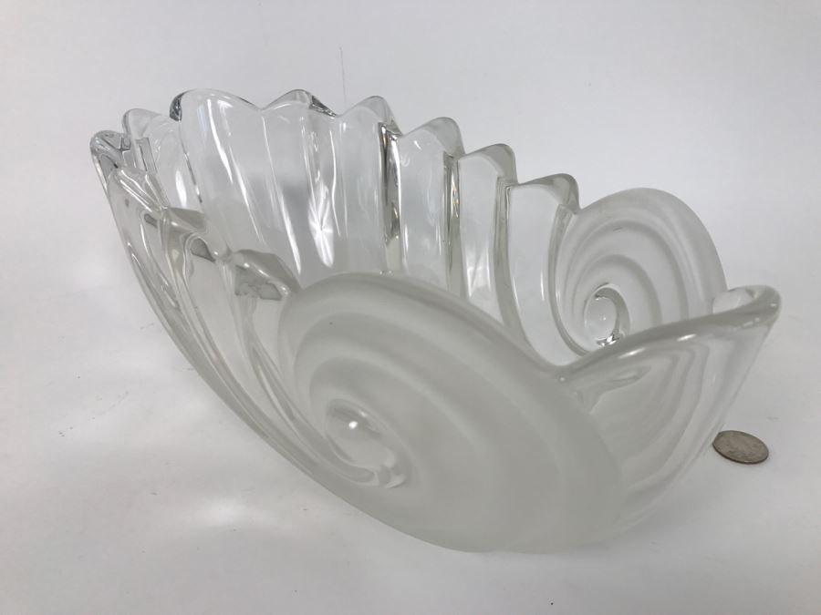 Large Crystal Glass Seashell Bowl [Photo 7]