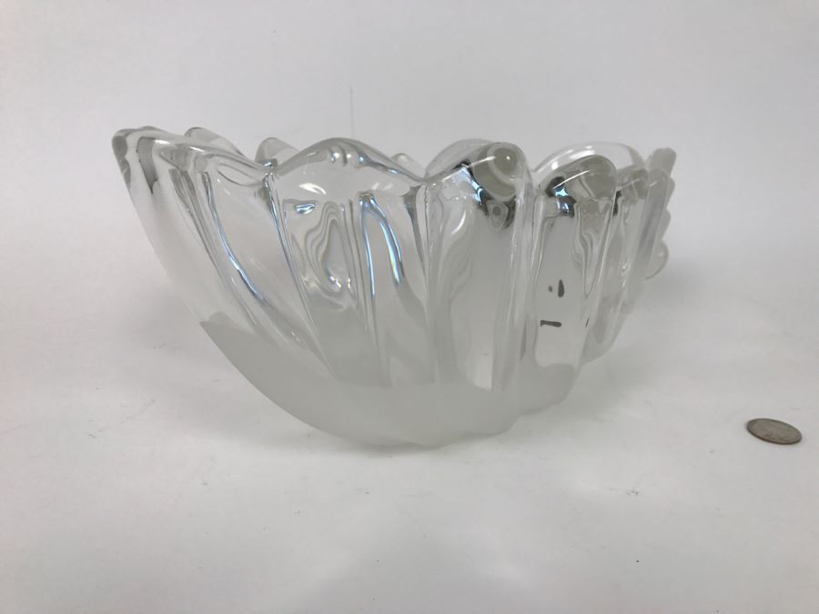 Large Crystal Glass Seashell Bowl [Photo 5]