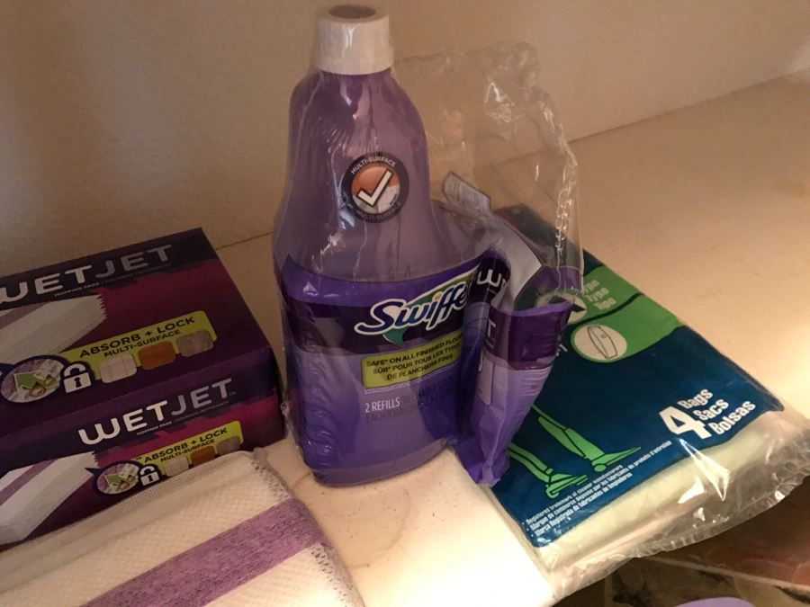 Pantry Lot Includes Swiffer Wet Jets With Supplies, Light Bulbs, Dirt Devil, Batteries, KEURIG Coffees - See All Photos [Photo 6]