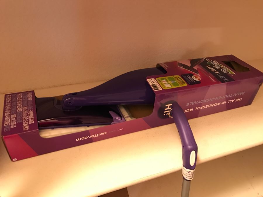 Pantry Lot Includes Swiffer Wet Jets With Supplies, Light Bulbs, Dirt Devil, Batteries, KEURIG Coffees - See All Photos [Photo 3]