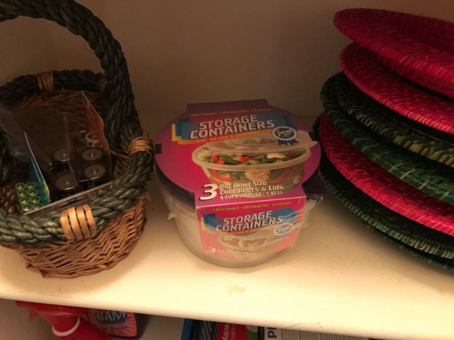 Pantry Lot Includes Swiffer Wet Jets With Supplies, Light Bulbs, Dirt Devil, Batteries, KEURIG Coffees - See All Photos [Photo 12]