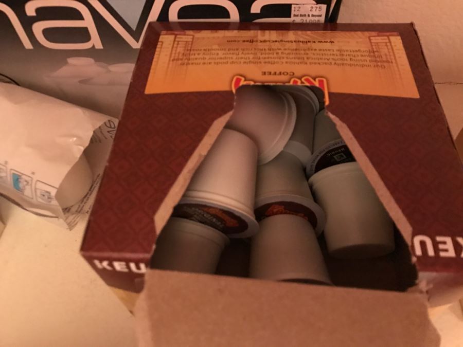 Pantry Lot Includes Swiffer Wet Jets With Supplies, Light Bulbs, Dirt Devil, Batteries, KEURIG Coffees - See All Photos [Photo 20]