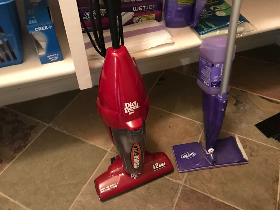 Pantry Lot Includes Swiffer Wet Jets With Supplies, Light Bulbs, Dirt Devil, Batteries, KEURIG Coffees - See All Photos [Photo 4]