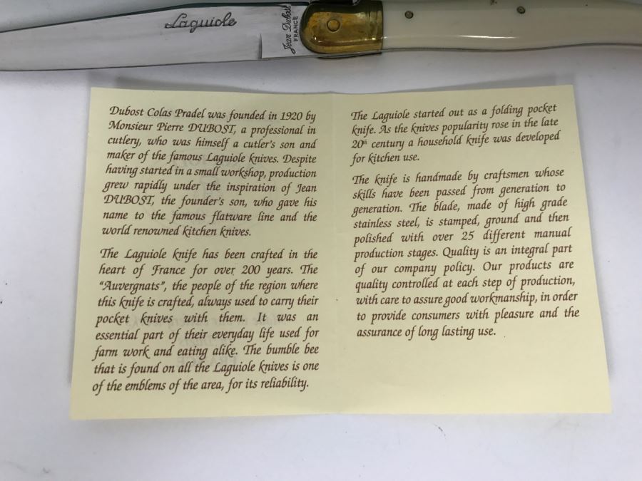 Laguiole Jean Dubost France Knife Set Knives With Wooden Storage Box [Photo 6]