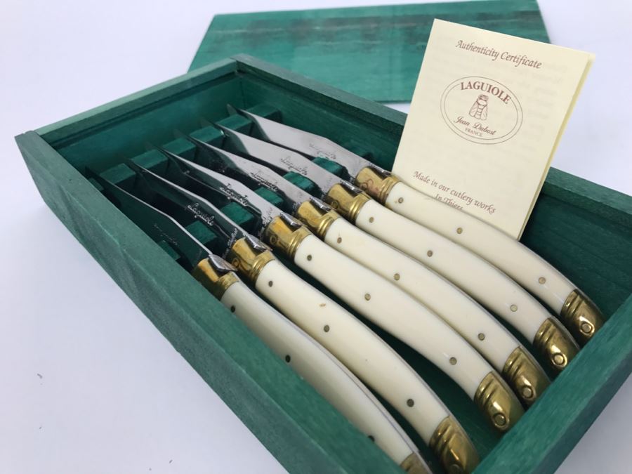 Laguiole Jean Dubost France Knife Set Knives With Wooden Storage Box [Photo 11]