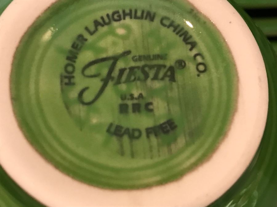 Green HLC Fiesta Homer Laughlin China Plates Cups Bowls Saucers [Photo 6]