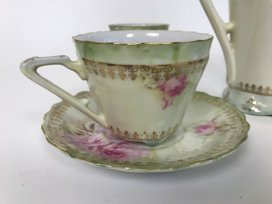 RS Prussia China Coffee Pot Set With (4) Cups And Saucers [Photo 8]