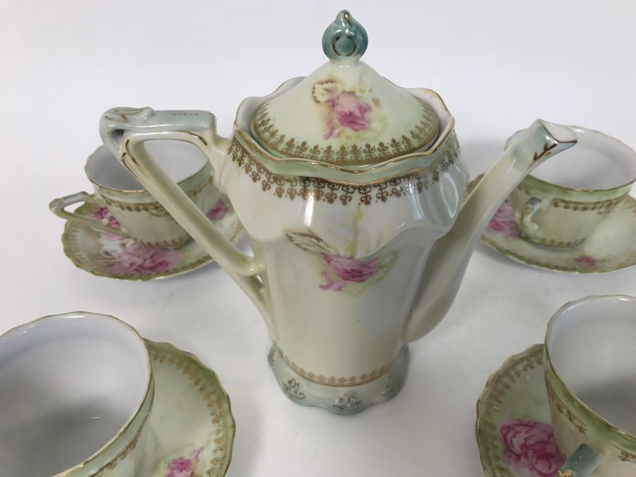 RS Prussia China Coffee Pot Set With (4) Cups And Saucers [Photo 4]