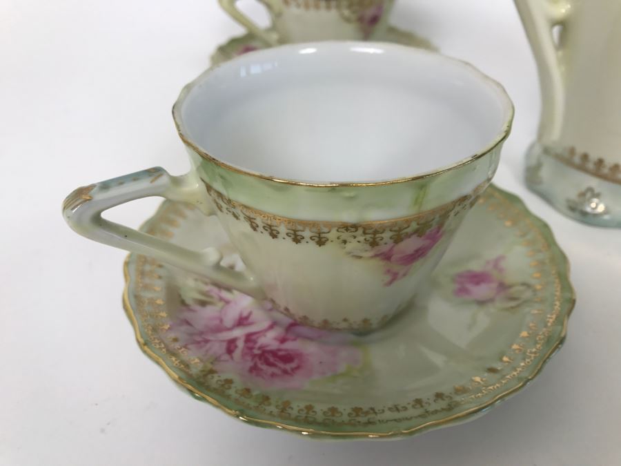 RS Prussia China Coffee Pot Set With (4) Cups And Saucers [Photo 5]