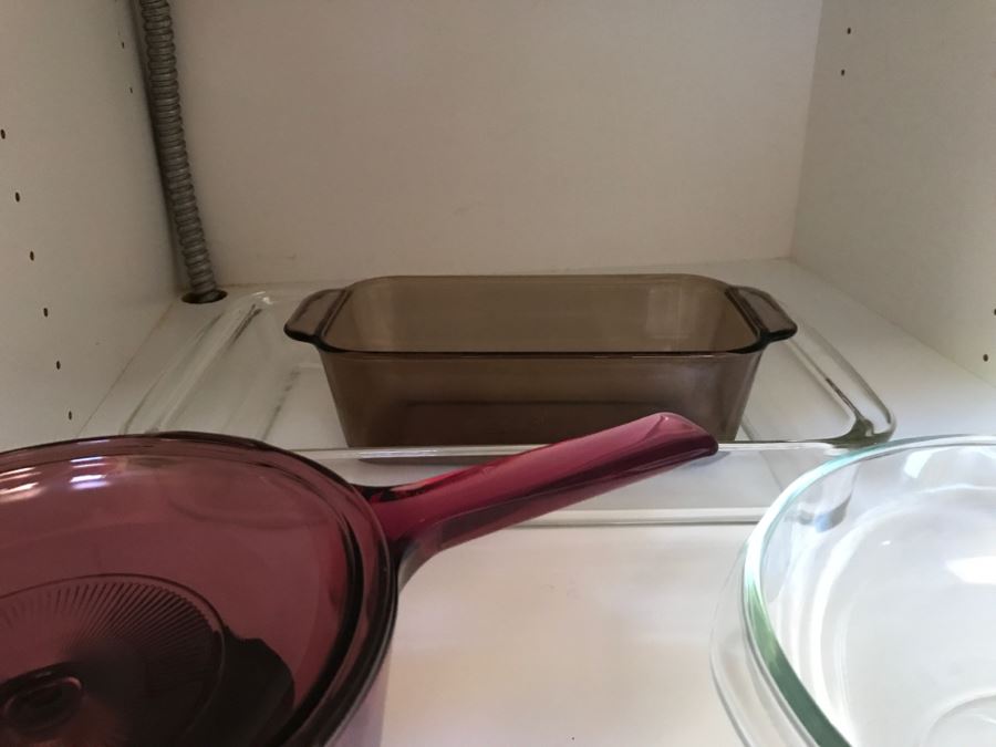 Set Of Purple Vision Corning Glassware Pots And Various Glassware [Photo 9]