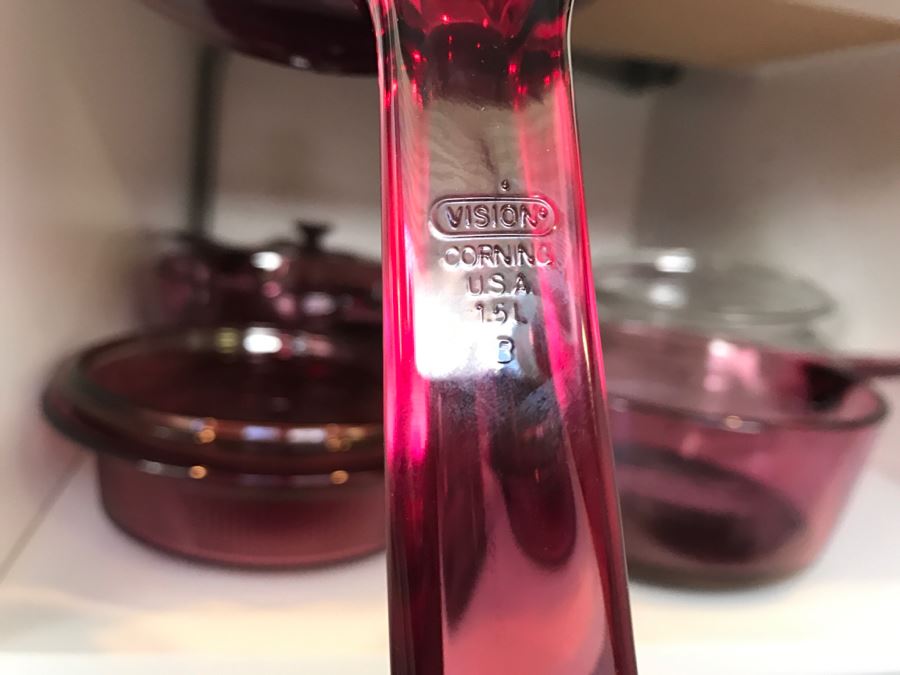 Set Of Purple Vision Corning Glassware Pots And Various Glassware [Photo 11]