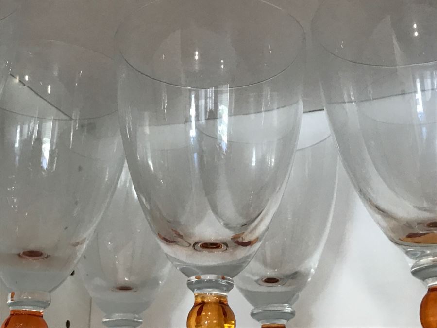 Set Of (11) Art Glass Stemware Glasses [Photo 5]