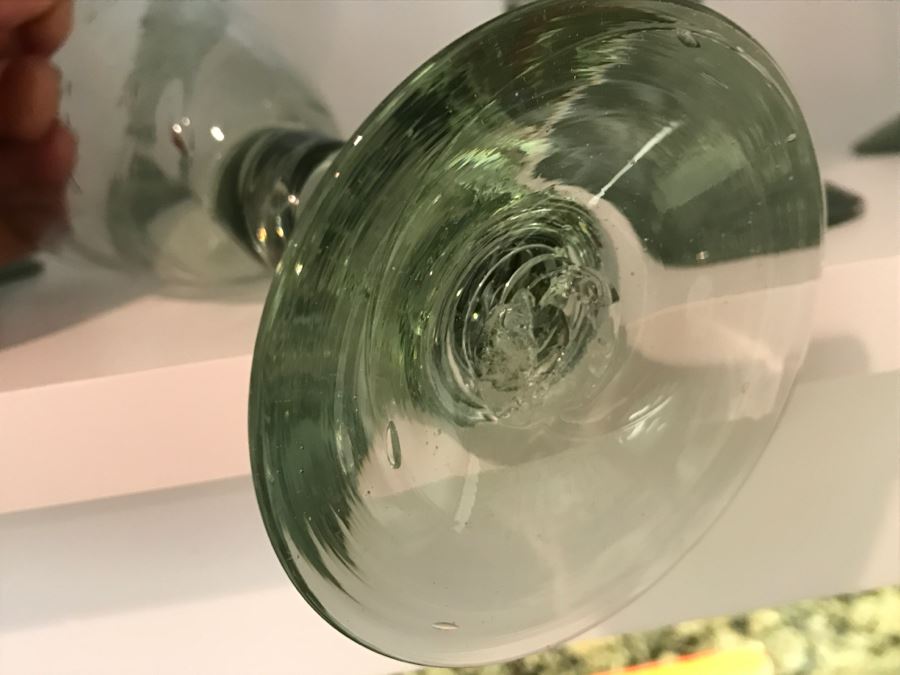 Set Of (9) Hand Blown Glass Stemware Glasses [Photo 6]