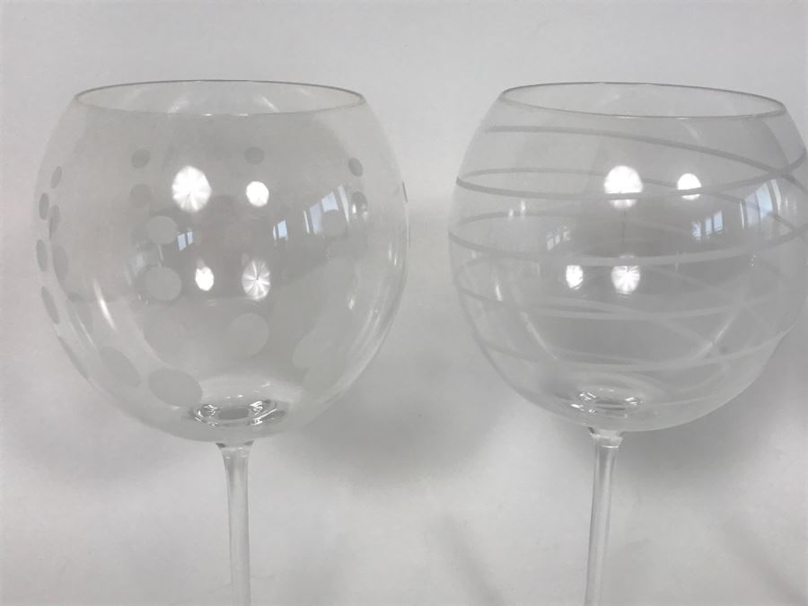 Set Of (4) Designer MIKASA Cheers Balloon Goblets Wine Glasses Slovakia [Photo 3]