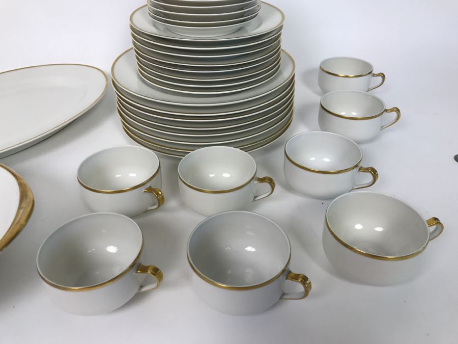 Elegant Gold Rim Haviland France Mirabeau Pattern China Set Decorated By Haviland & Co Limoges [Photo 5]