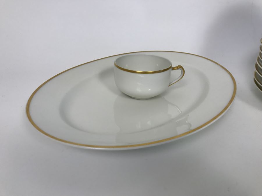 Elegant Gold Rim Haviland France Mirabeau Pattern China Set Decorated By Haviland & Co Limoges [Photo 7]