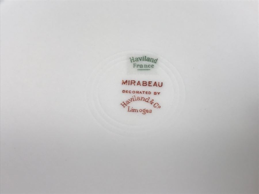 Elegant Gold Rim Haviland France Mirabeau Pattern China Set Decorated By Haviland & Co Limoges [Photo 12]