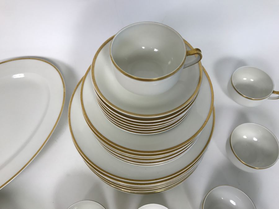 Elegant Gold Rim Haviland France Mirabeau Pattern China Set Decorated By Haviland & Co Limoges [Photo 4]