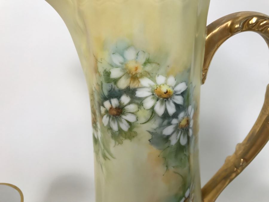 Elegant Vintage Chocolate Coffee Pot China Set With (6) Cups And Saucers And Coffee Pot [Photo 12]