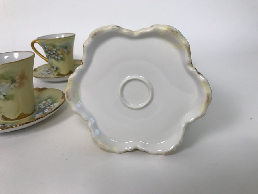 Elegant Vintage Chocolate Coffee Pot China Set With (6) Cups And Saucers And Coffee Pot [Photo 20]