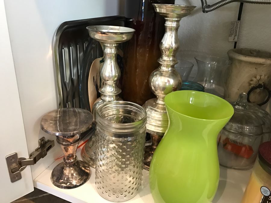 Home Decor Candles Vases Lot [Photo 3]