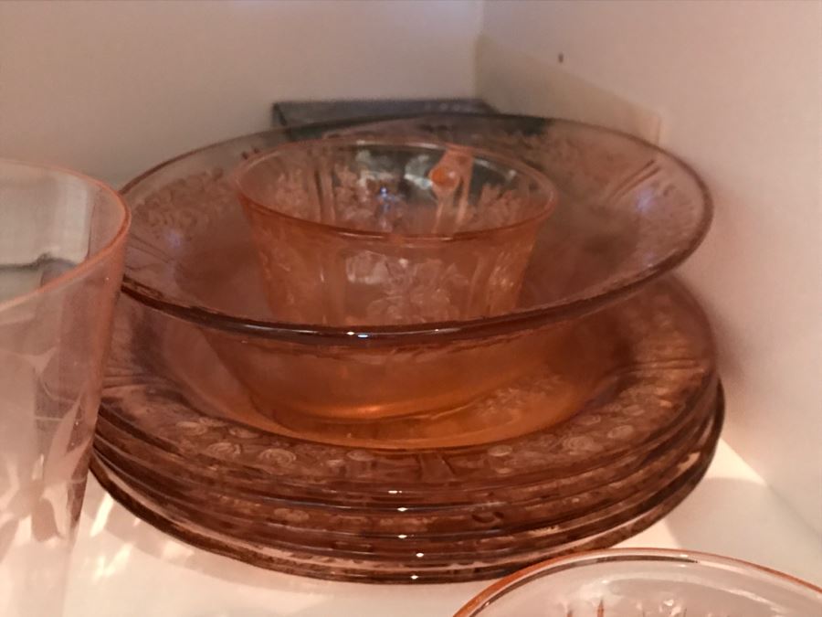 Kitchen Cupboard Lot With Home Decor Items, Glassware, MIKASA - See Photos [Photo 11]