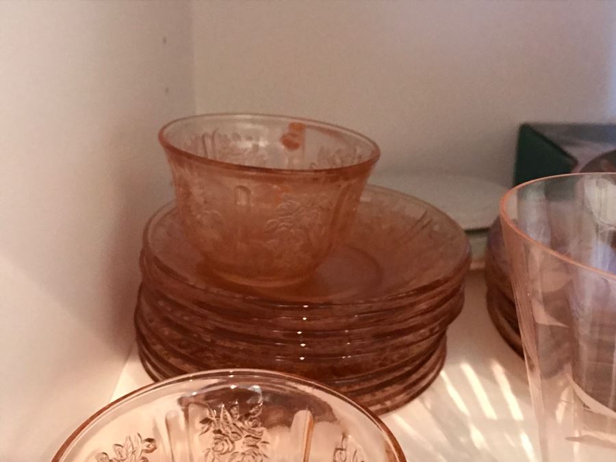 Kitchen Cupboard Lot With Home Decor Items, Glassware, MIKASA - See Photos [Photo 12]