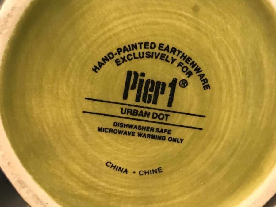 Various Hand-Painted Earthenware Plates, Bowls, Cups Urban Dot From Pier 1 [Photo 8]