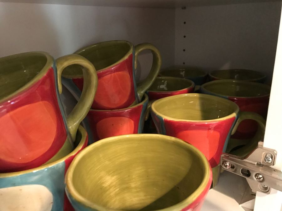 Various Hand-Painted Earthenware Plates, Bowls, Cups Urban Dot From Pier 1 [Photo 3]