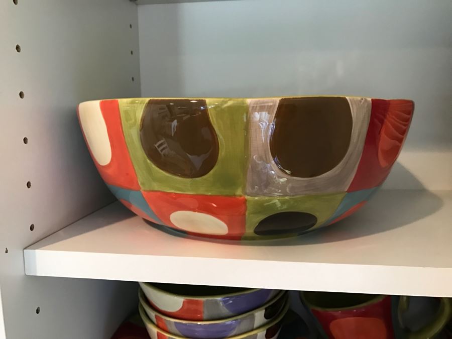 Various Hand-Painted Earthenware Plates, Bowls, Cups Urban Dot From Pier 1 [Photo 6]