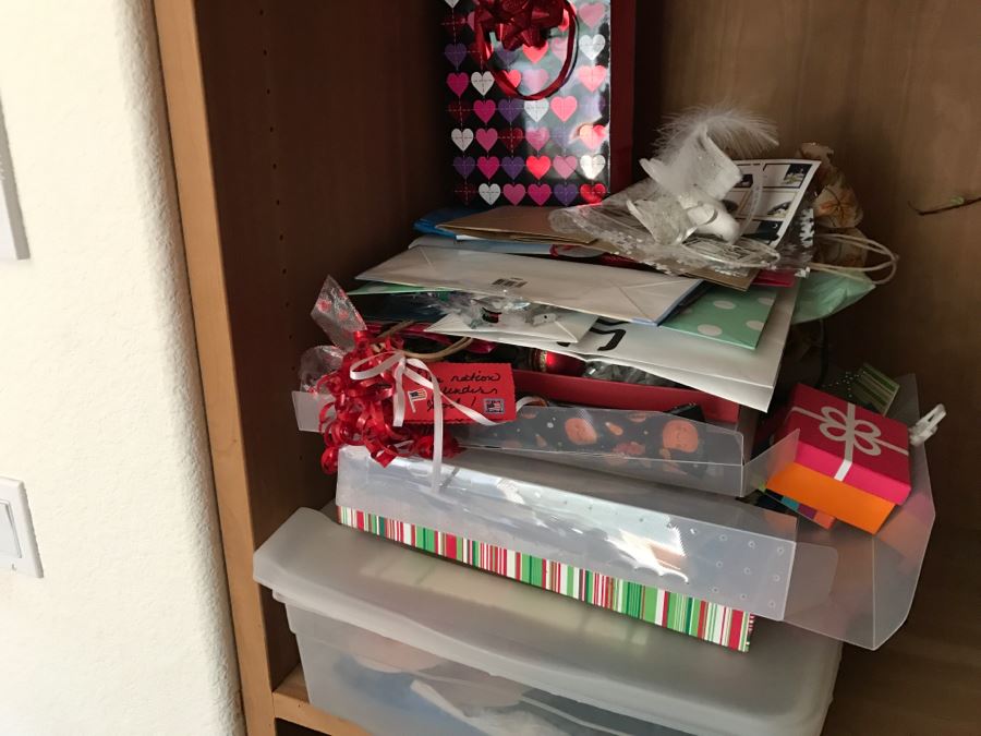 Lot Of Gift Bags And Wrapping Supplies