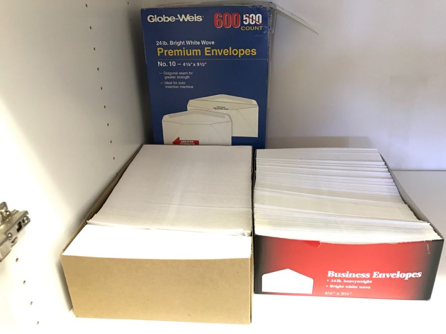 Huge Office Supply Lot With Desk Organizers, Pens, Tape, Paperclips, Memo Pads, Envelopes, Magnifying Glass - See Photos [Photo 2]