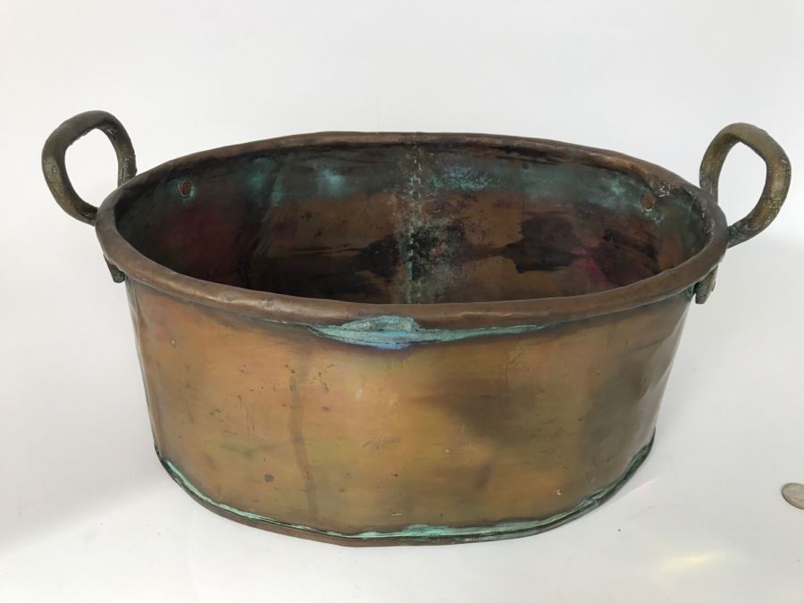 Large Copper Pot With Handles [Photo 3]