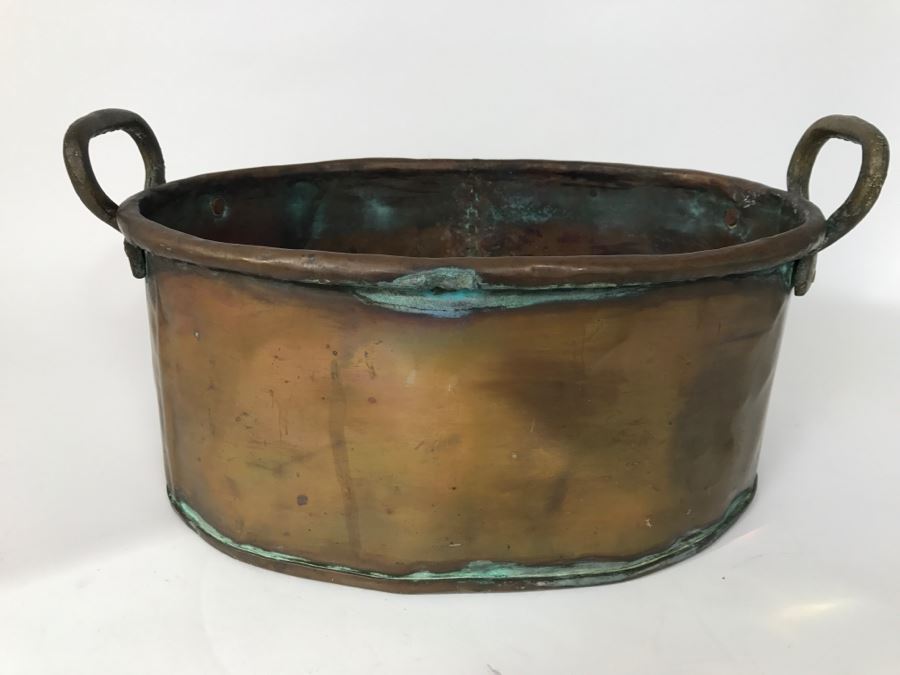 Large Copper Pot With Handles [Photo 2]