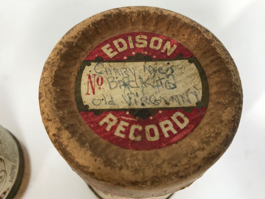 (6) Vintage Edison Records Wax Music Cylinders With Cylindrical Boxes For Use With An Edison Phonograph [Photo 7]