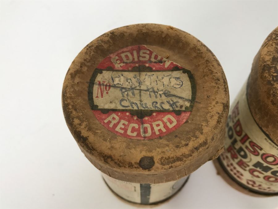 (6) Vintage Edison Records Wax Music Cylinders With Cylindrical Boxes For Use With An Edison Phonograph [Photo 10]