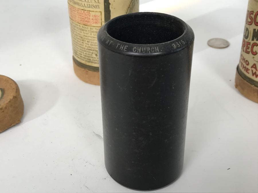 (6) Vintage Edison Records Wax Music Cylinders With Cylindrical Boxes For Use With An Edison Phonograph [Photo 28]