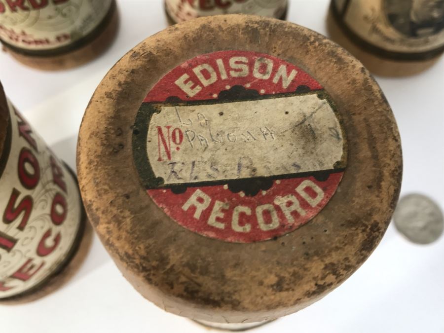 (6) Vintage Edison Records Wax Music Cylinders With Cylindrical Boxes For Use With An Edison Phonograph [Photo 6]