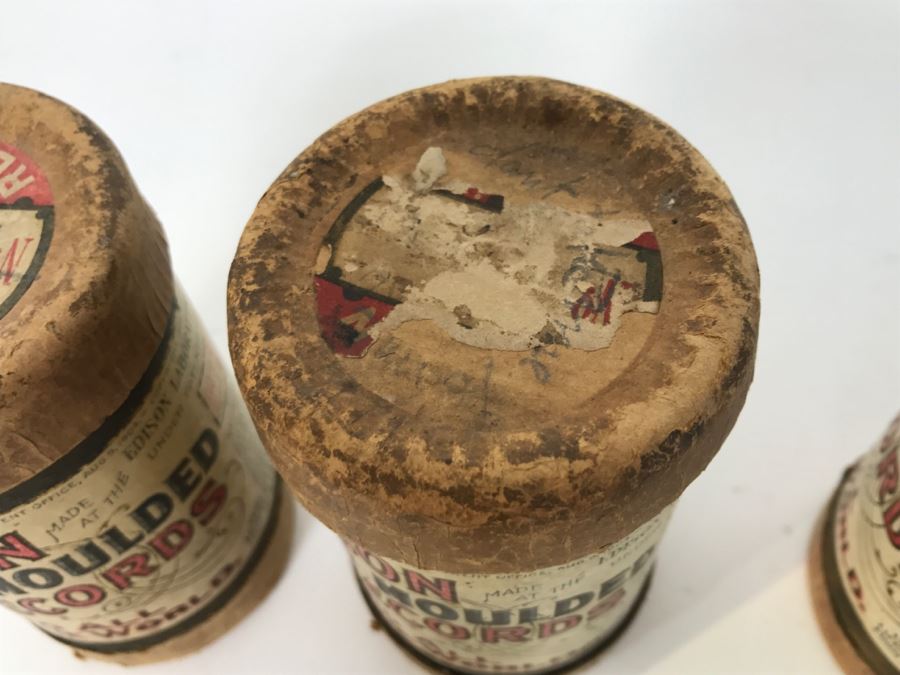 (6) Vintage Edison Records Wax Music Cylinders With Cylindrical Boxes For Use With An Edison Phonograph [Photo 9]