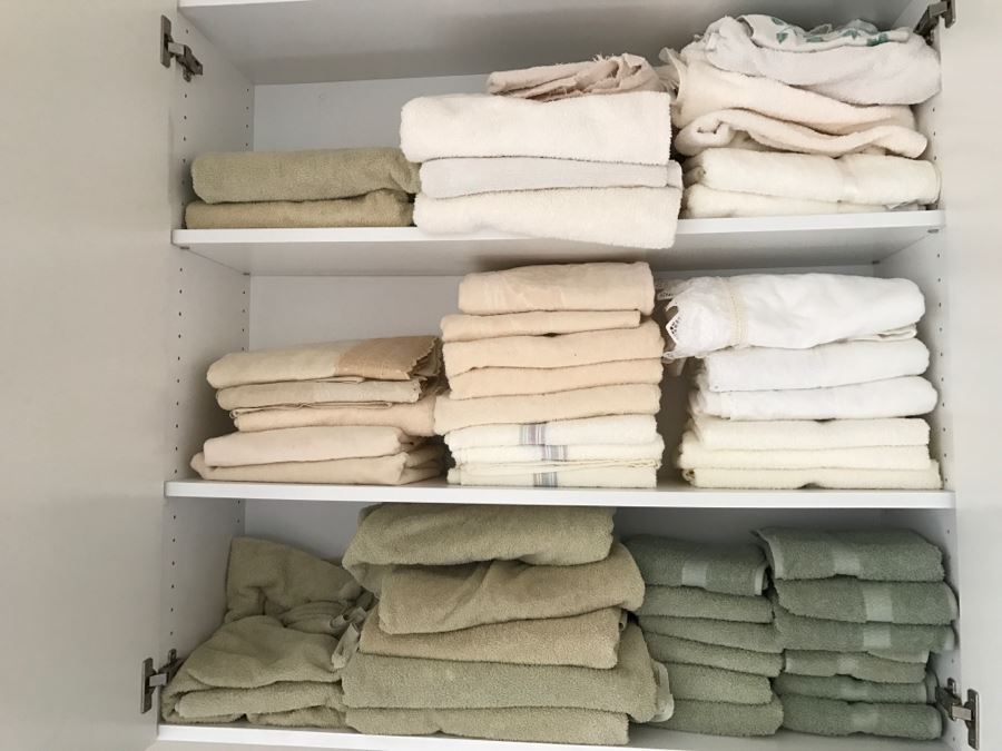 Huge Bath Towel, Sheets And Blanket Lot - See Photos