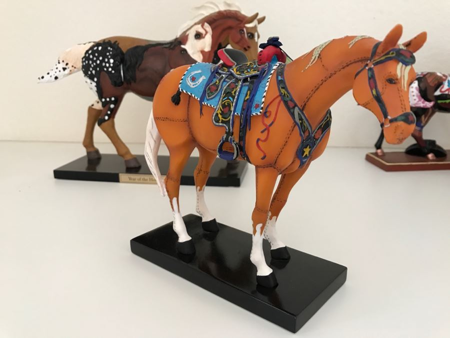 Collection Of (5) Limited Edition The Trail Of Painted Ponies Horse